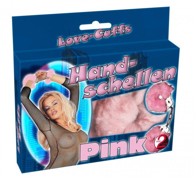 Наручники с искусственным мехом You2Toys, металлические, светло-розовые