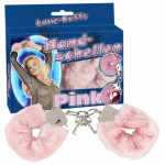 Наручники с искусственным мехом You2Toys, металлические, светло-розовые