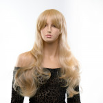 Парик длинный вьющийся с челкой Fetish Hair натуральный блонд, 60 см