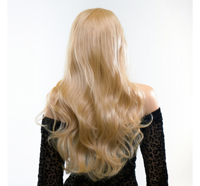Парик длинный вьющийся с челкой Fetish Hair натуральный блонд, 60 см