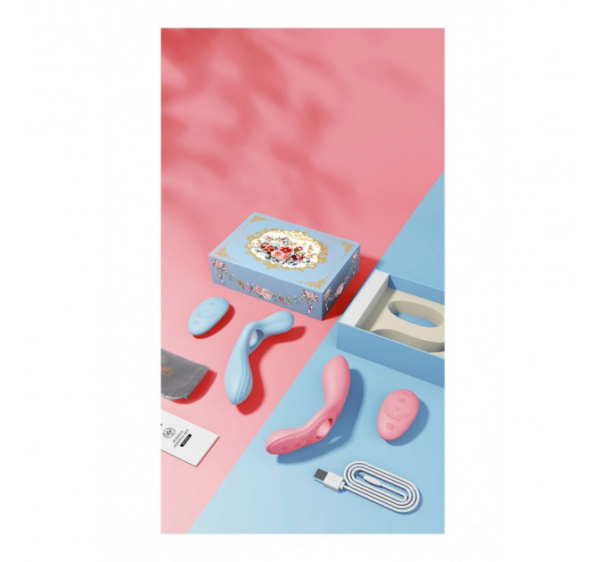 Смарт-вибратор для пар Zalo Jessica Set с управлением с телефона и пультом PINK