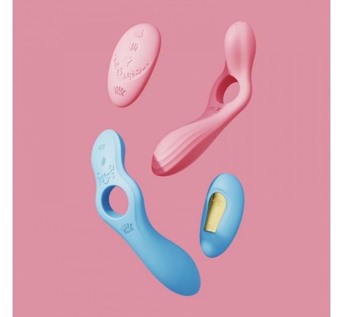 Смарт-вибратор для пар Zalo Jessica Set с управлением с телефона и пультом PINK
