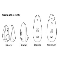 Змінні насадки Womanizer Premium, Liberty, Starlet, Classic, малиновий, розмір М