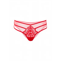 Трусики кружевные Daring Intimates с декоративными ремешками, красные