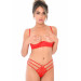 Трусики кружевные Daring Intimates с декоративными ремешками, красные