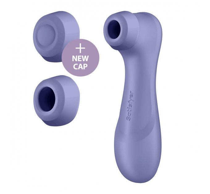Вакуумный стимулятор клитора Satisfyer Pro 2 Generation 3 (в наборе две силикон. насадки), лиловый