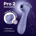 Вакуумный стимулятор клитора Satisfyer Pro 2 Generation 3 (в наборе две силикон. насадки), лиловый