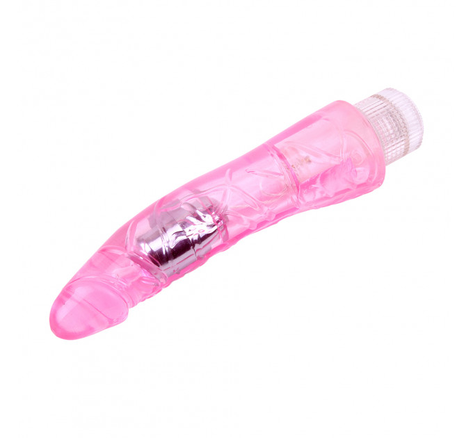Вибратор прозрачный Chisa Crystal Jellie на батарейках, розовый