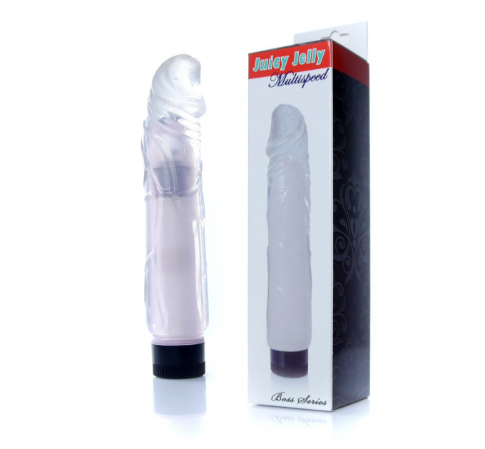 Вибратор прозрачный гелевый мультискоростной Wibrator-Juicy Jelly - Multispeed Clear