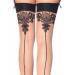 Чулки с узорами One Size Tana Sheer Thigh High Stockings от Leg Avenue, бежево-черные