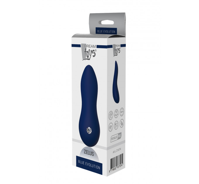 Клиторальный вибростимулятор Dream toys Blue Evolution Zelus, синий