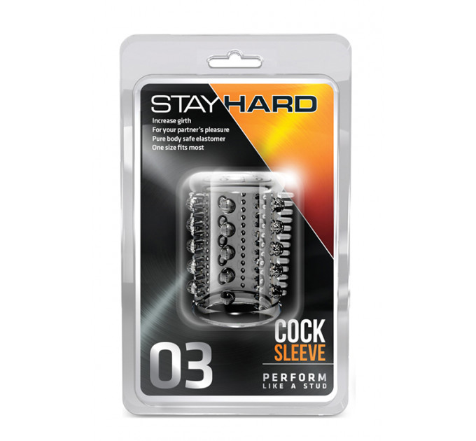 Насадка STAY HARD-COCK Sleeve 03, CLEAR
