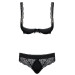 Комплект Obsessive MIAMOR SET черная открыт,грудь L/XL