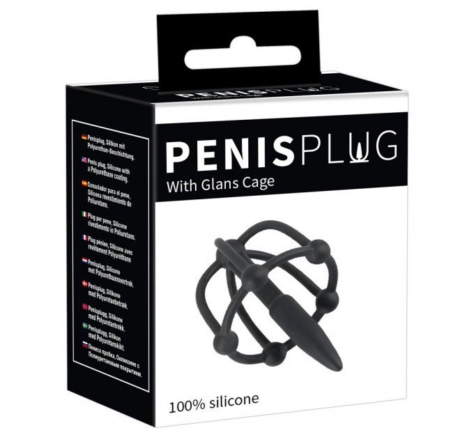 Уретральный катетер с клеткой для головки You2Toys P.Plug, черный