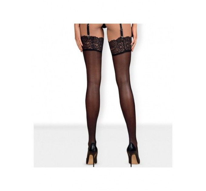 Чулки черный Obsessive Mixty stockings black S/M