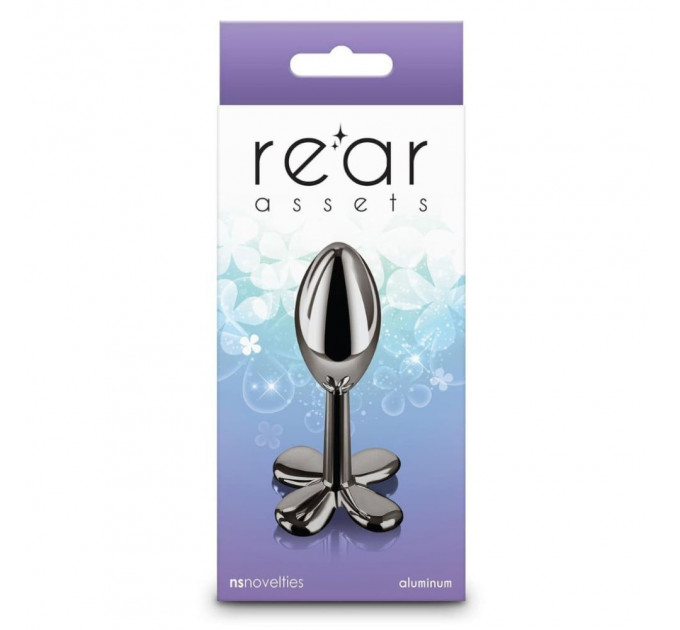 Анальна пробка металева NS Novelties Rear Assets Clover, чорний