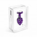 Анальна пробка з каменем Diogol Ano Butt Plug Geribbeld Paars 35 mm