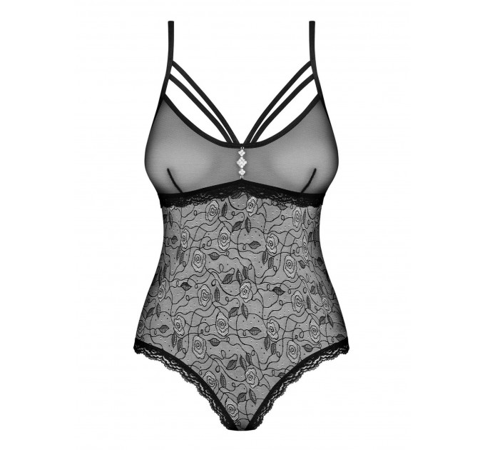 Кружевное боди черное 818-TED-1 teddy M/L