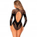 Боди из сетки с рукавами Obsessive B135 teddy XL/XXL