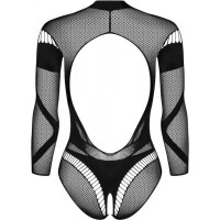 Боді із сітки з рукавами Obsessive B135 teddy XL/XXL