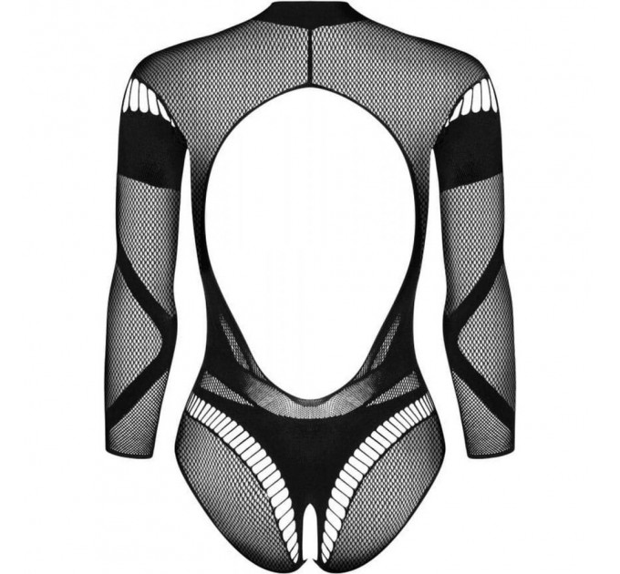 Боди из сетки с рукавами Obsessive B135 teddy XL/XXL