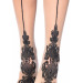 Чулки с узорами One Size Tana Sheer Thigh High Stockings от Leg Avenue, бежево-черные
