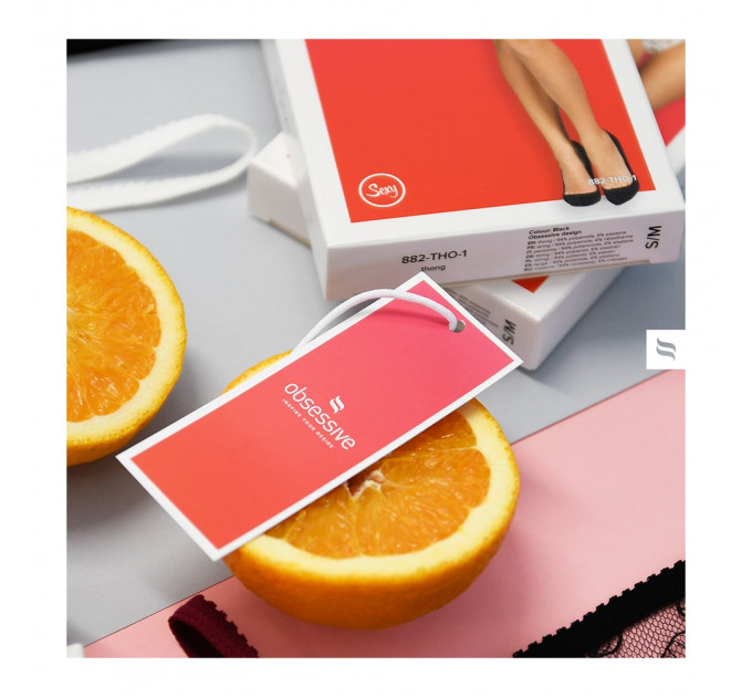 Панчохи тілесні Obsessive Nutris із чорним мереживом, XS/S