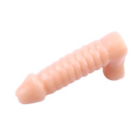 Фаллоимитатор реалистичный рельефный Chisa T-Skin с мошонкой, телесный