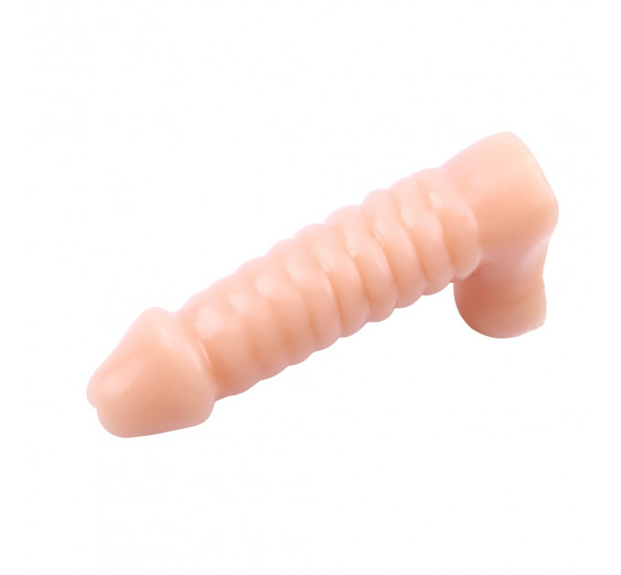 Фаллоимитатор реалистичный рельефный Chisa T-Skin с мошонкой, телесный