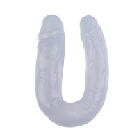 Фаллоимитатор двойной реалистичный Chisa Hi-Rubber 14, прозрачный
