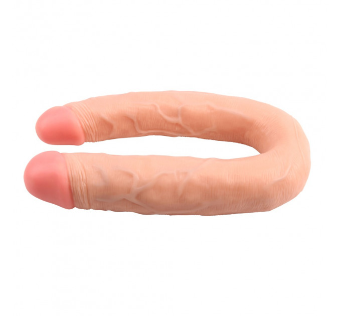 Фаллоимитатор двойной Chisa Ballsy Super Cock Her-Her Overlap, бежевый