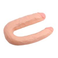 Фаллоимитатор двойной Chisa Ballsy Super Cock Her-Her Overlap, бежевый
