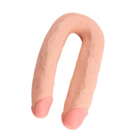 Фаллоимитатор двойной Chisa Ballsy Super Cock Her-Her Overlap, бежевый
