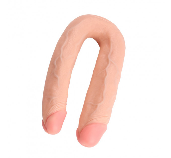 Фаллоимитатор двойной Chisa Ballsy Super Cock Her-Her Overlap, бежевый
