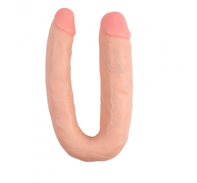 Фаллоимитатор двойной Chisa Ballsy Super Cock Her-Her Overlap, бежевый