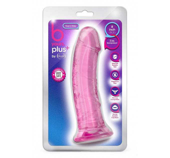 Фалоімітатор реалістичний Blush B Yours Plus на присосці, рожевий