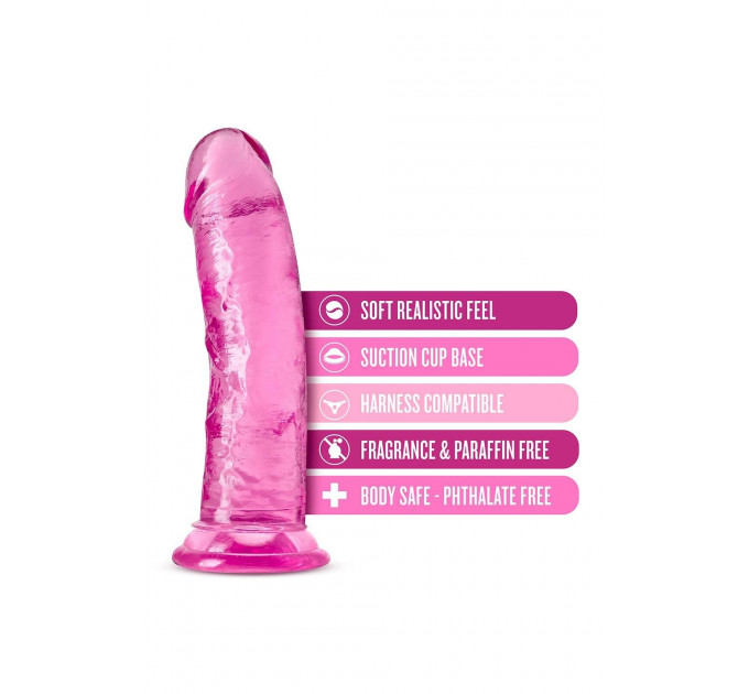 Фалоімітатор реалістичний Blush B Yours Plus на присосці, рожевий