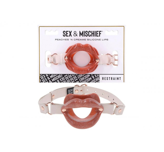 Кляп-губи розширювач для рота Sex & Mischief кремовий