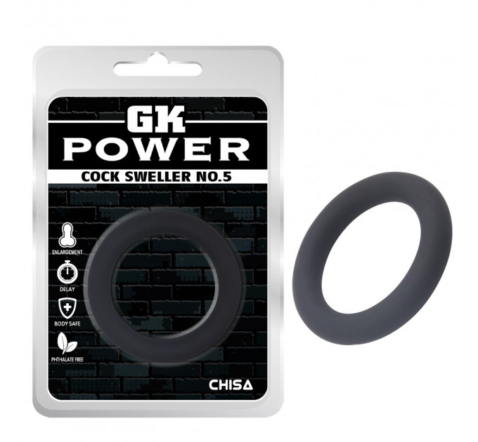 Кільце ерекційне Chisa GK Power Cock Sweller №5, чорне