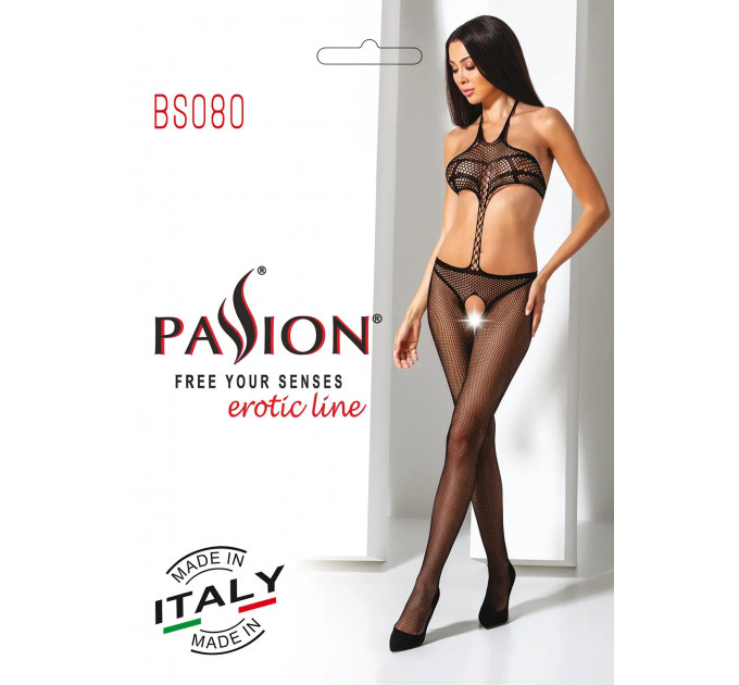 Комбинезон с открытым доступом Passion BS080 black