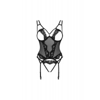 Комплект (корсет + трусики) Obsessive Setilla corset black L/XL