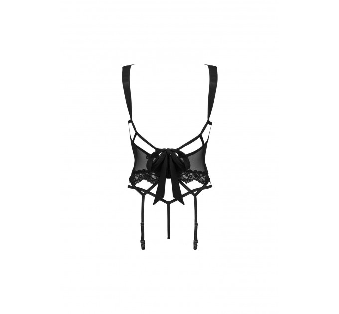 Комплект (корсет + трусики) Obsessive Setilla corset black L/XL