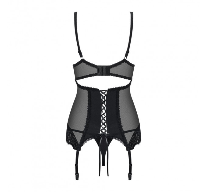 Комплект Obsessive Amallie корсет и стринги L/XL