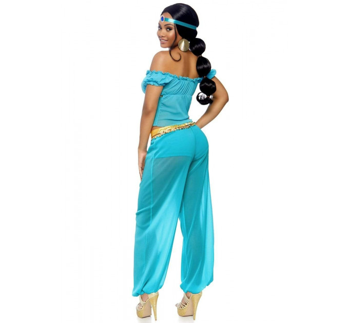 Костюм принцессы Жасмин S Leg Avenue Arabian Beauty, 3 предмета, бирюзовый