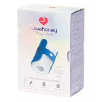 Мастурбатор Lovehoney Mon Ami Adjustable с открытым каналом, бело-голубой