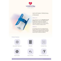 Мастурбатор Lovehoney Mon Ami Adjustable с открытым каналом, бело-голубой