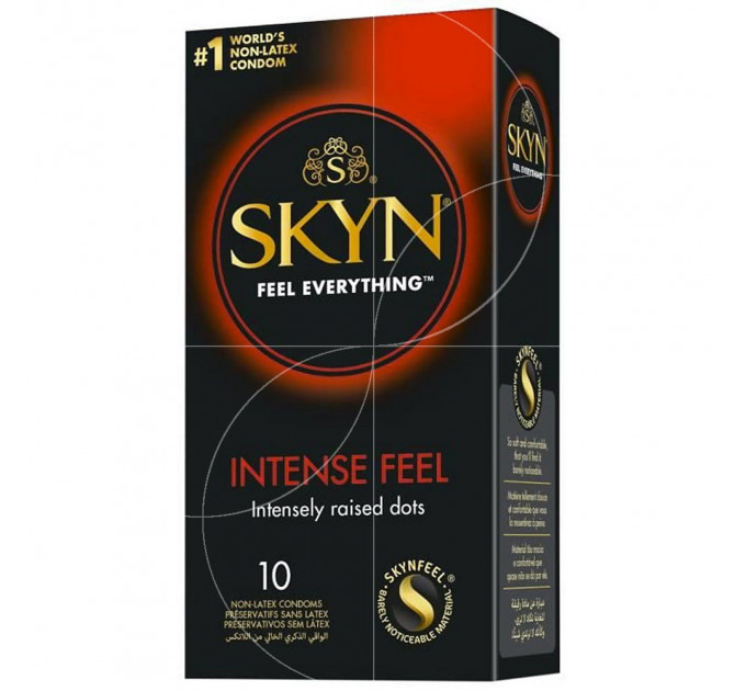 Нелатексні презервативи SKYN Intense Feel з шипами, що виступають (ціна за пачку, 10 шт.)