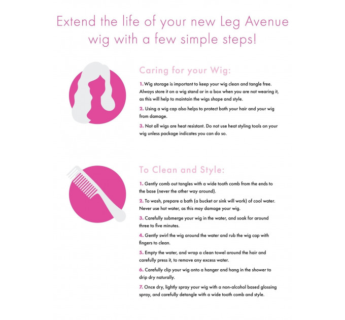 Парик волнистый с челкой Leg Avenue Misfit синего цвета, 60 см