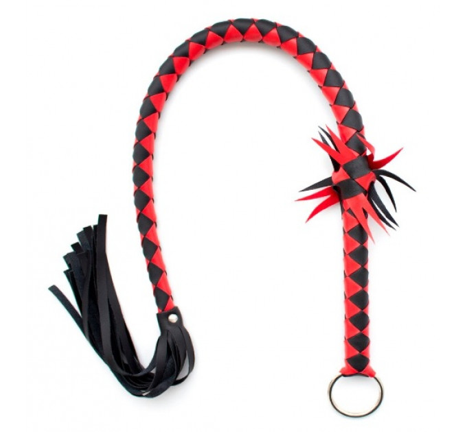 Полосатый флоггер DS Fetish Stripe flogger black/red