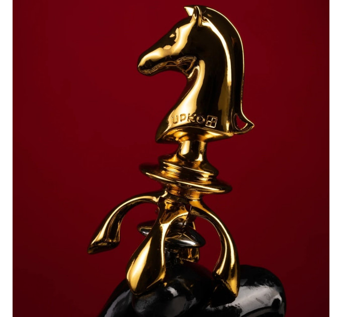 Уретральный катетер Конь из коллекции "Шахматы" с двумя насадками UPKO Knight The Chess